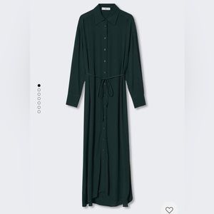 Dark green button down dress
